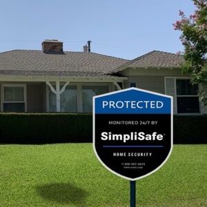 SimpliSafe Weather-Resistant Durable Plastic Yard Sign w/ 3-Piece Plastic Stake